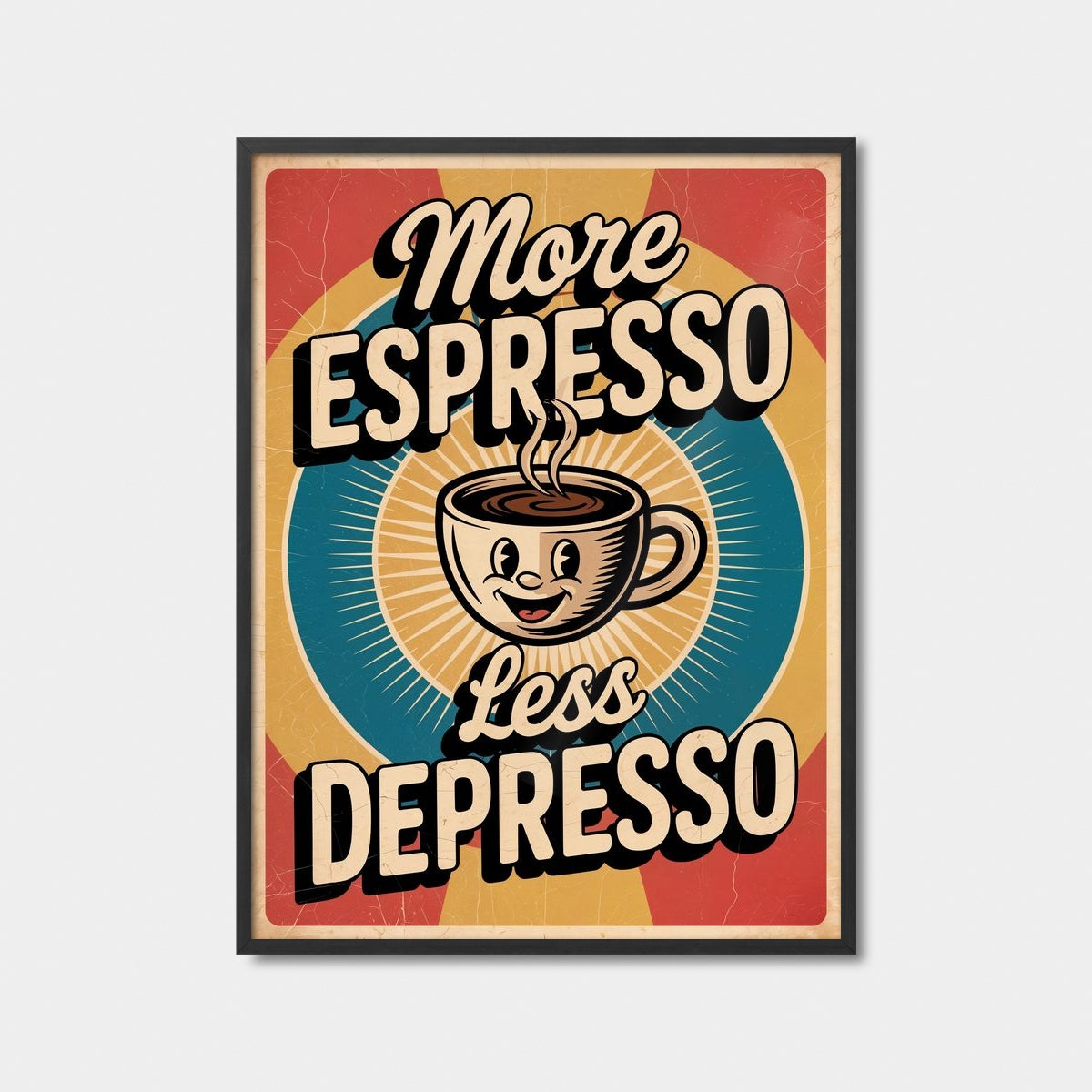 More Espresso Less Depresso Art Print Feature Image