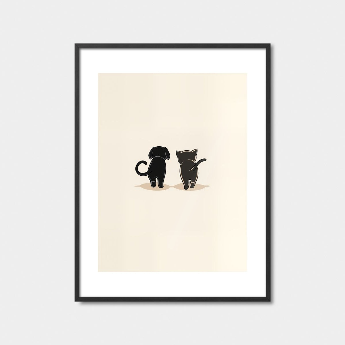 Pet Friends Walking Art Print Feature Image