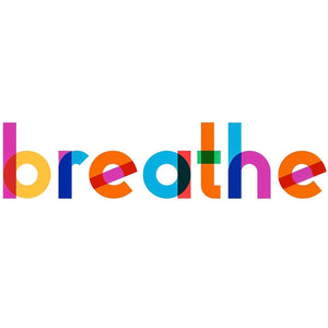 Abstract Lettering Breathe Art Print Close-up
