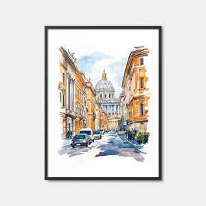 Italian Architecture Cityscape Art Print Feature Image